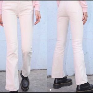 COPY - Brandy Melville / John Galt Darlene Cream White Corduroy low rise flare …